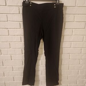 Rafaella Black Textured Pants 6